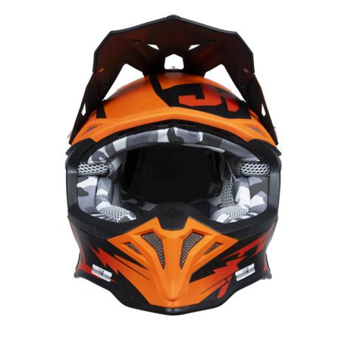 CASCO JUST1 J39 POSEIDON ORANGE - BLACK - RED