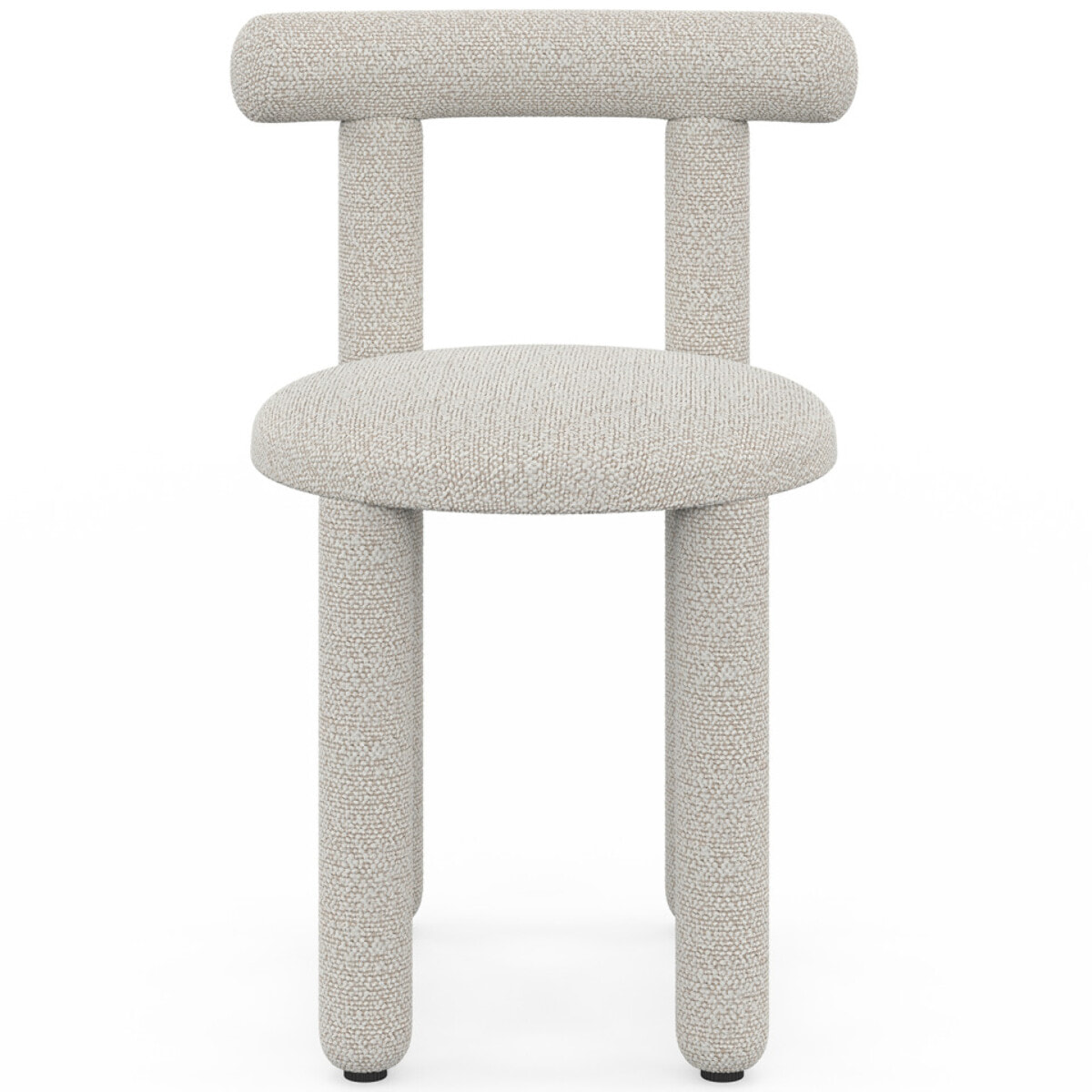 Chaises Rania tissu bouclette crème - lot de 2