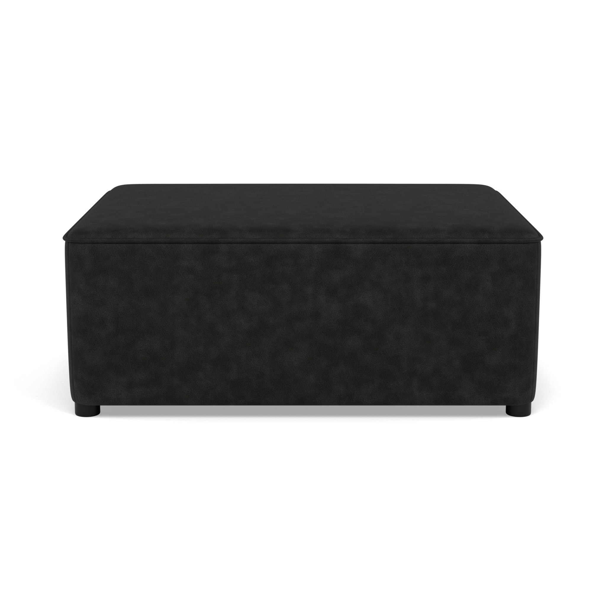 Topaze - pouf en simili - Noir