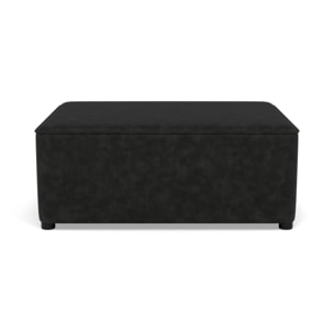 Topaze - pouf en simili - Noir