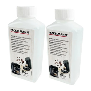 Ensemble de 2 Détartrants liquide pour machine à expresso et multi boisson 25 cl Fackelmann Petit Déjeuner