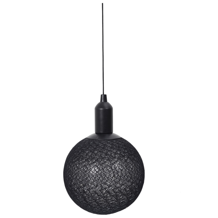 Boule Deco Lumineuse A Suspendre Noir D20cm