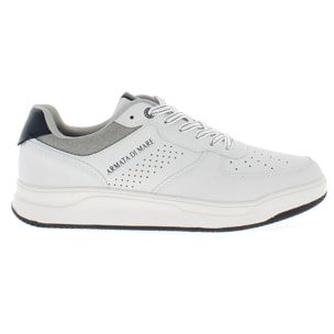Armata di Mare Scarpe Uomo Sneakers Basse Stringate con Soletta Rimovibile in Memory Foam AMU S25N719 Off White
