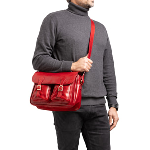 Borsa a tracolla  da donna In Vera pelle Made in Italy 32x23x15 cm