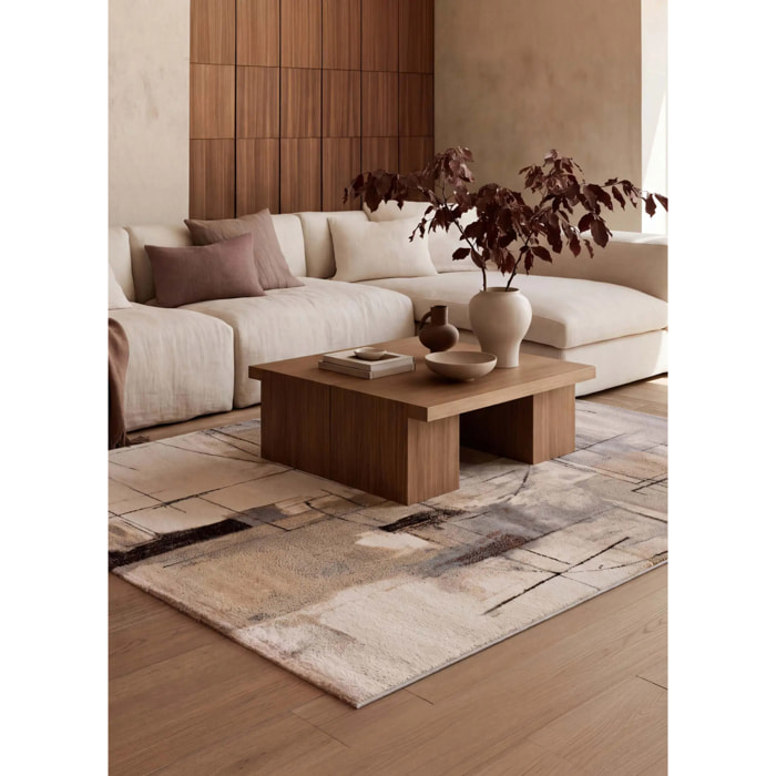 BERUTI Alfombra abstracta en color beige, varias medidas disponibles