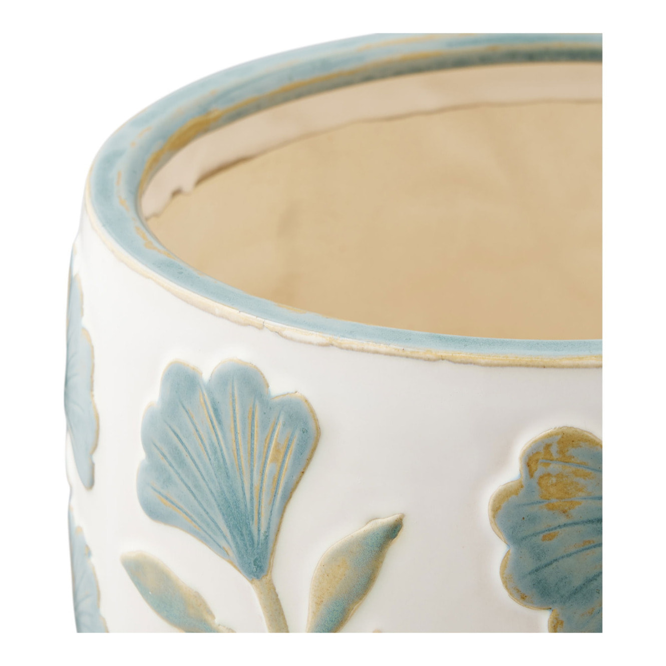 Cachepot in ceramica bianco mix Vikasa Home ø22,5x17,5 cm
