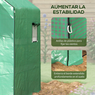 Cubierta de Invernadero 140x143x190 cm Cubierta de Repuesto de Invernadero con Ventana Puerta con Cremallera Anti-UV Protección de Plantas para Jardín Verde