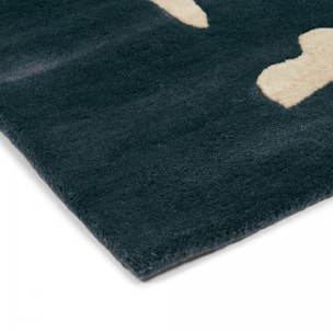 Tapis salon et chambre fait à la main en laine motif floral KAMA