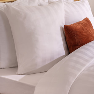 Drap-housse "Isadora" satin 140x190cm blanc