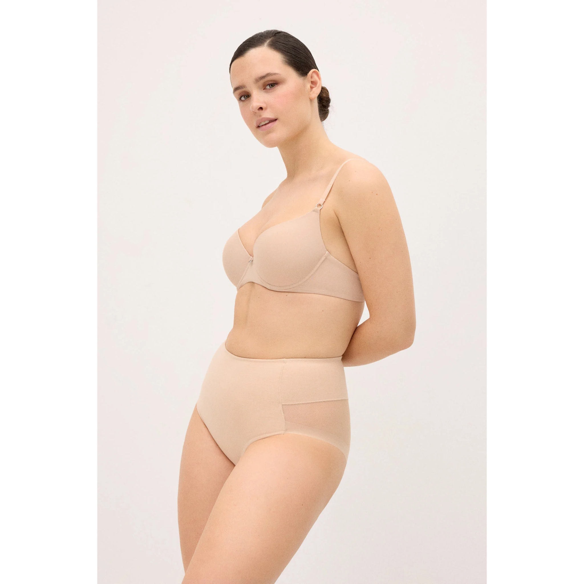 Slip vita alta donna Beige