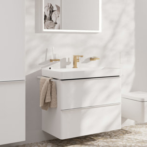 Mitigeur lavabo CoolStart Tecturis E 110 Fine EcoSmart+ bonde clic-clac, Bronze brossé