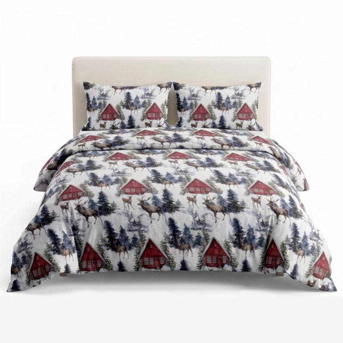 Set copripiumino in cotone con sacco e federa, morbido e traspirante, leggero e resistente 118 g/m², ideale per uso quotidiano, certificato OEKO-TEX, facile da lavare, comfort naturale e praticità per la biancheria da letto