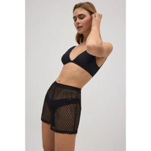 Shorts traforati avorio