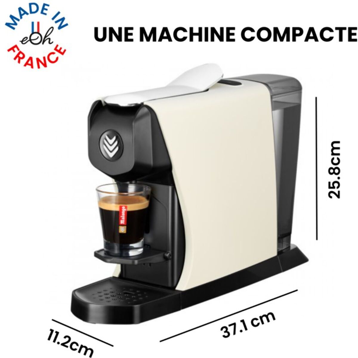 Cafetière à dosette MALONGO EOH CREME PASTEL