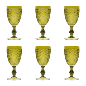 Set de 6 verres à vin Excelsa – Diamond, Plastique Vert 39 cl