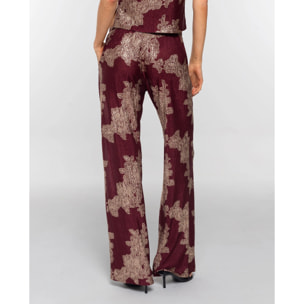 Pantalón de mujer jacquard fluido.