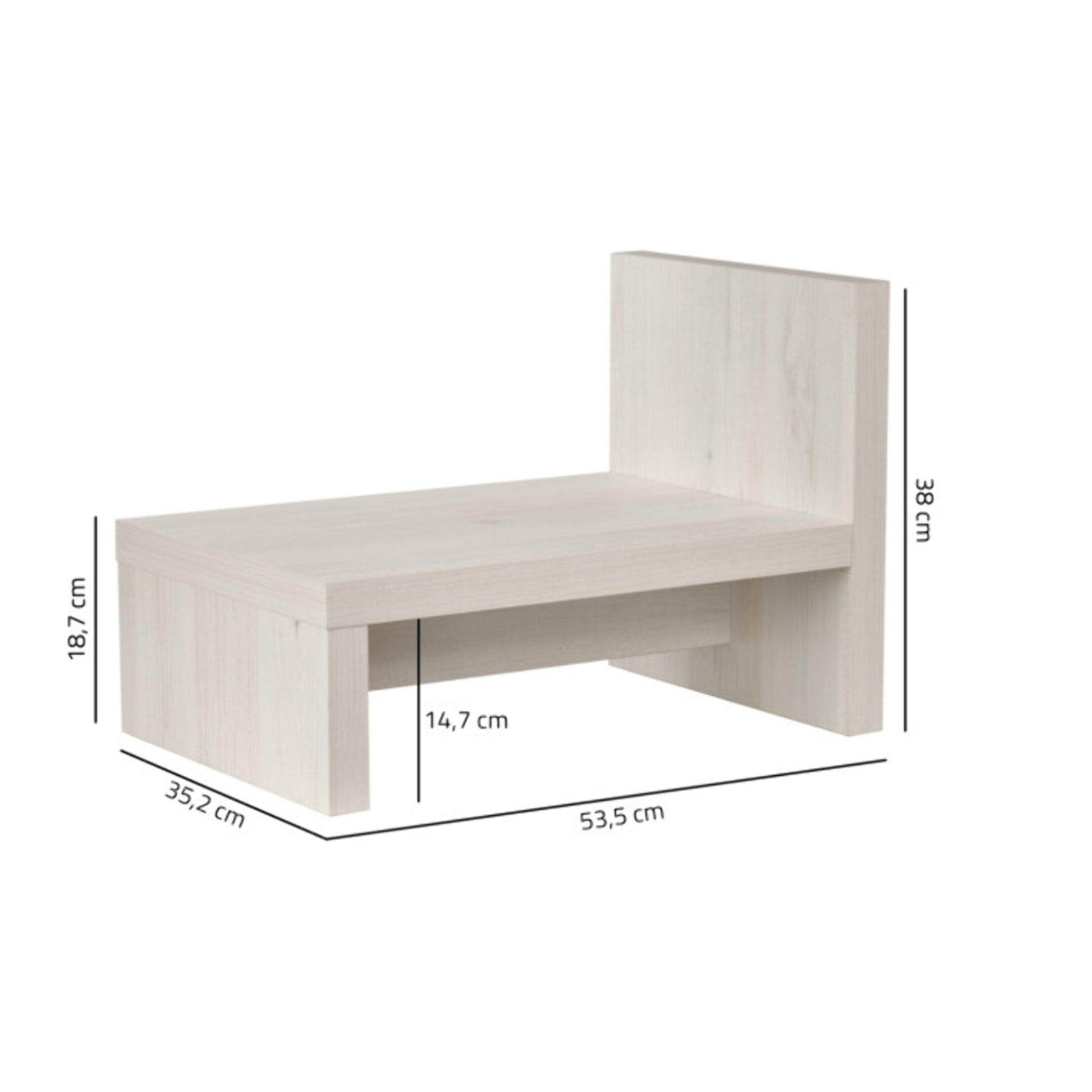 Table de chevet rectangulaire en décor chêne - BROOKLYN