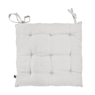 Coussin / Galette de chaise 38 x 38 cm en coton avec nouettes - KALA