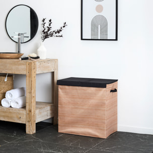 Panier A Linge Double 58x35x58cm