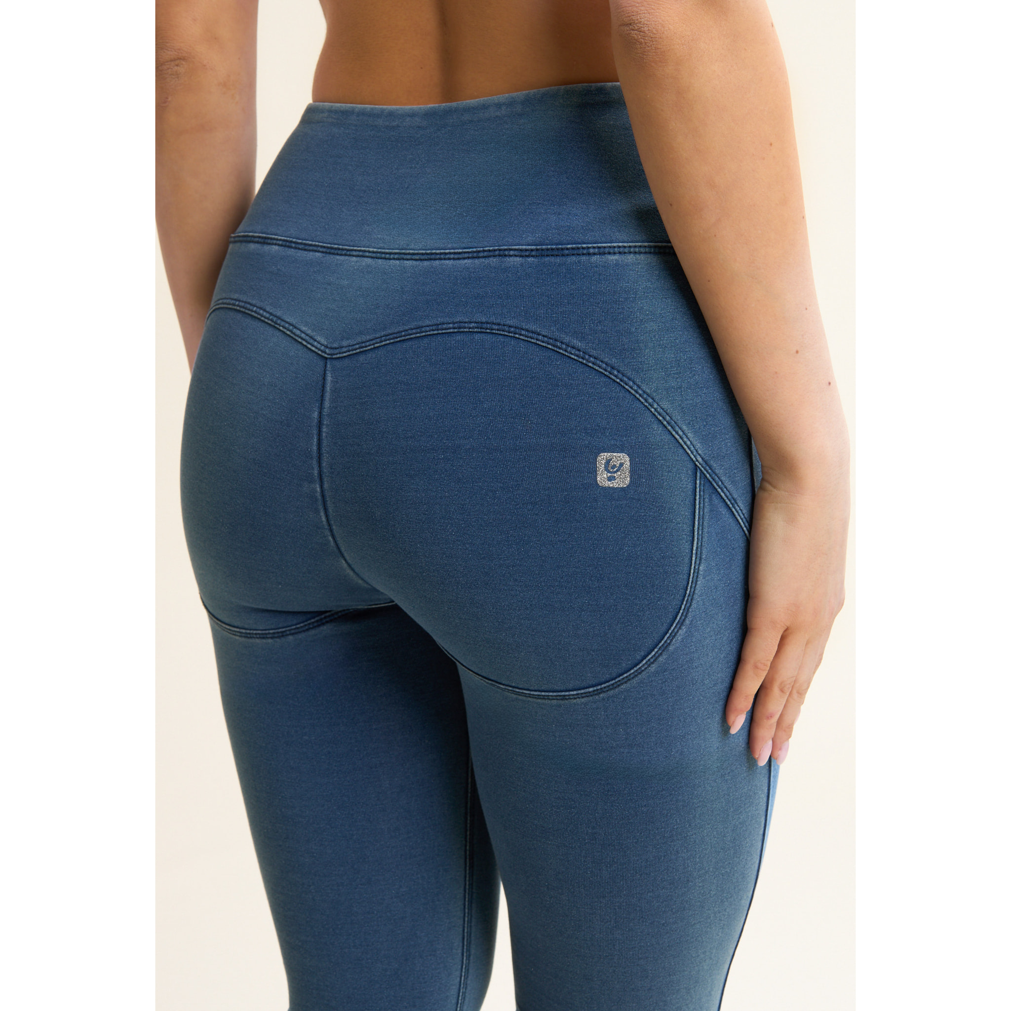 Jeggings WR.UP CORE 7/8 con vita alta in jersey denim
