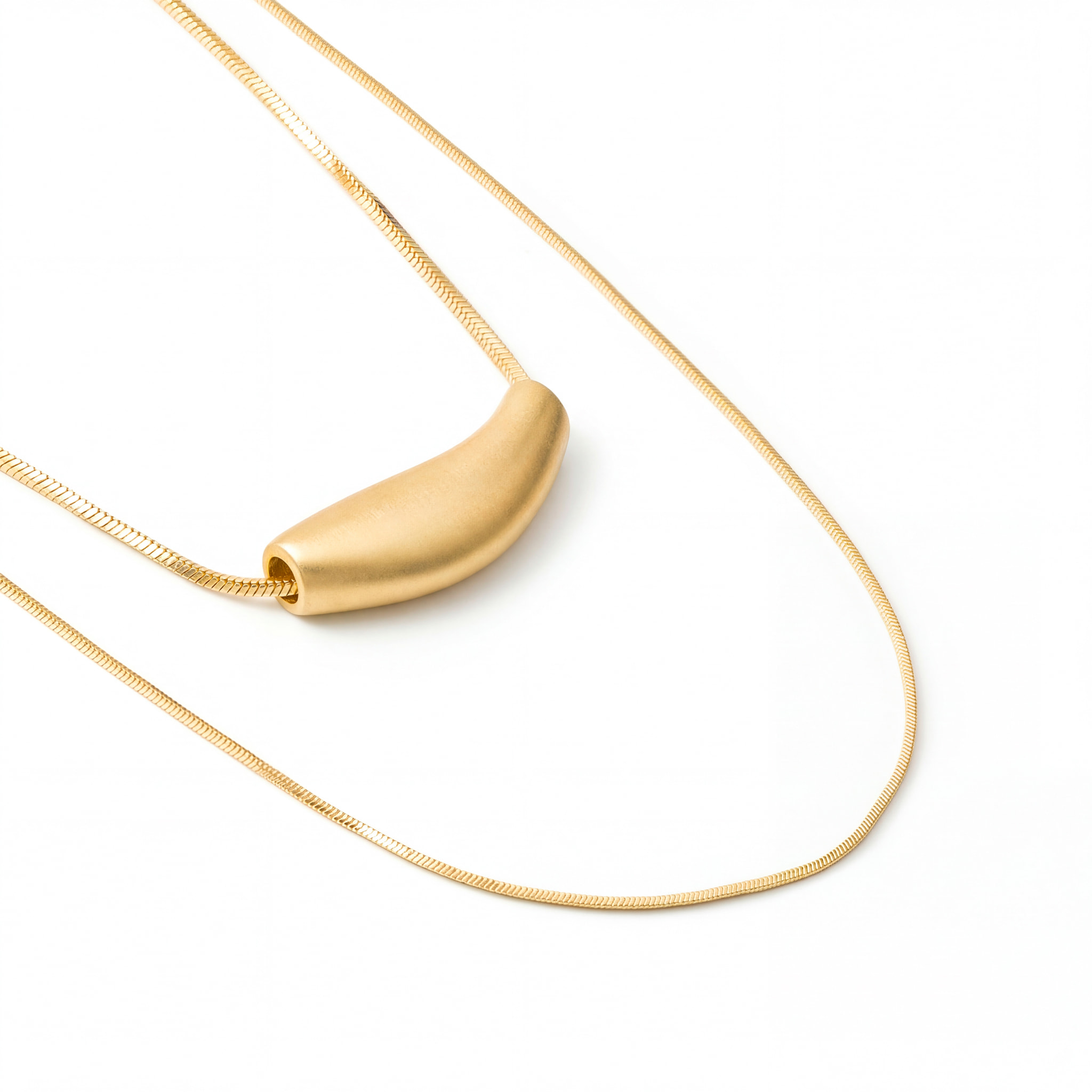Collar acabado en oro amarillo de 18k