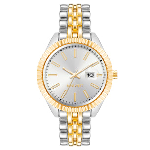 Reloj Nine West NW-2661SVTT Mujer Analogico Cuarzo con Correa de Metal