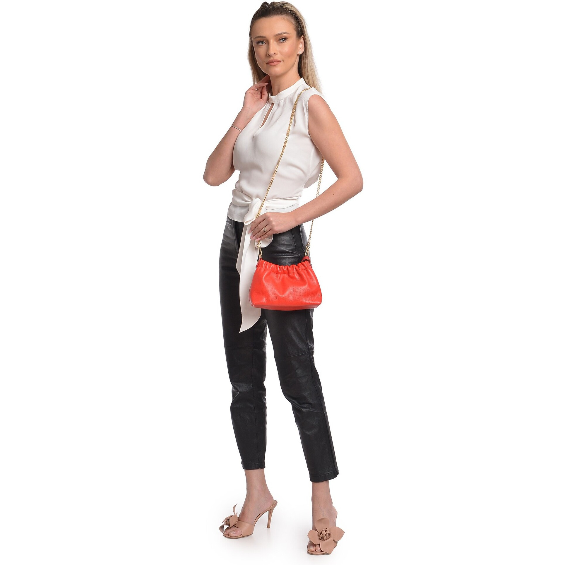 Borsa a spalla Anna Luchini Rosso