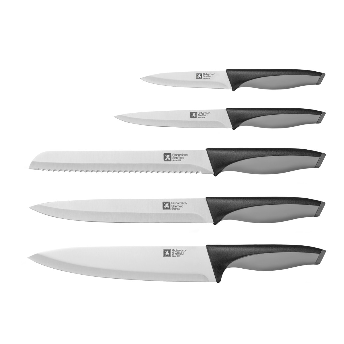 Advantage Noir & Gris - Set 5 couteaux de cuisine
