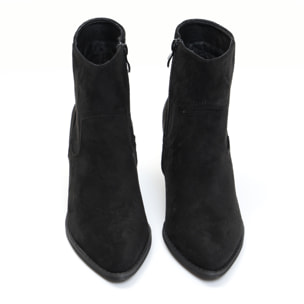 Stivaletti texani in simil pelle scamosciata con ricamo