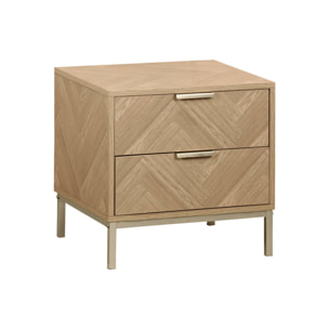 Table de chevet. Budapest. deux tiroirs. L 45 x l 40 x H 45cm