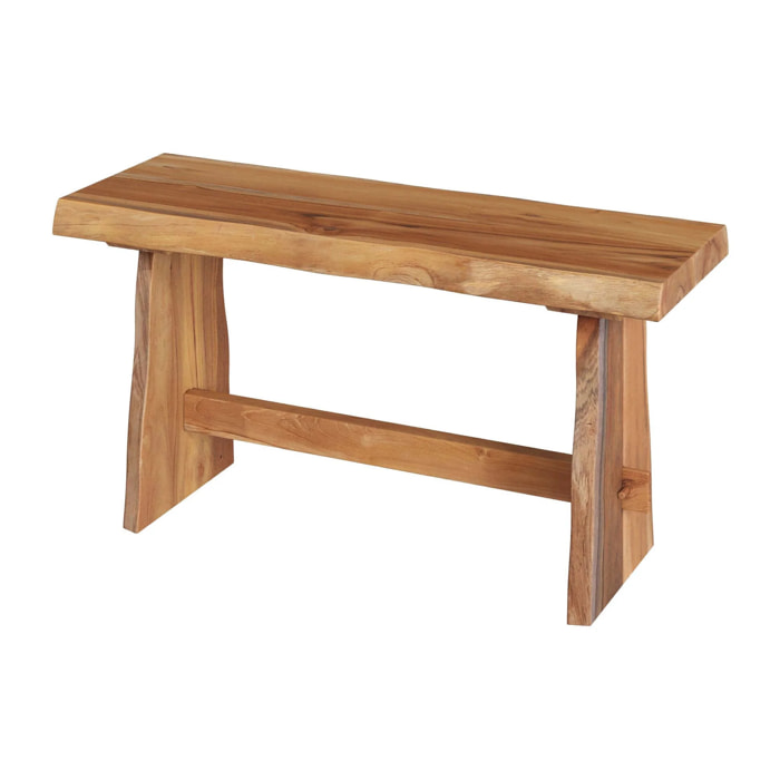 Banc 2 places en bois de teck recyclé 90 cm - Vic