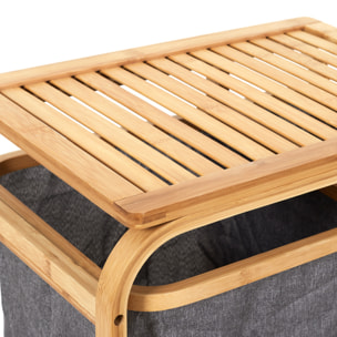 Rangement 3 Compartiments Support Bambou