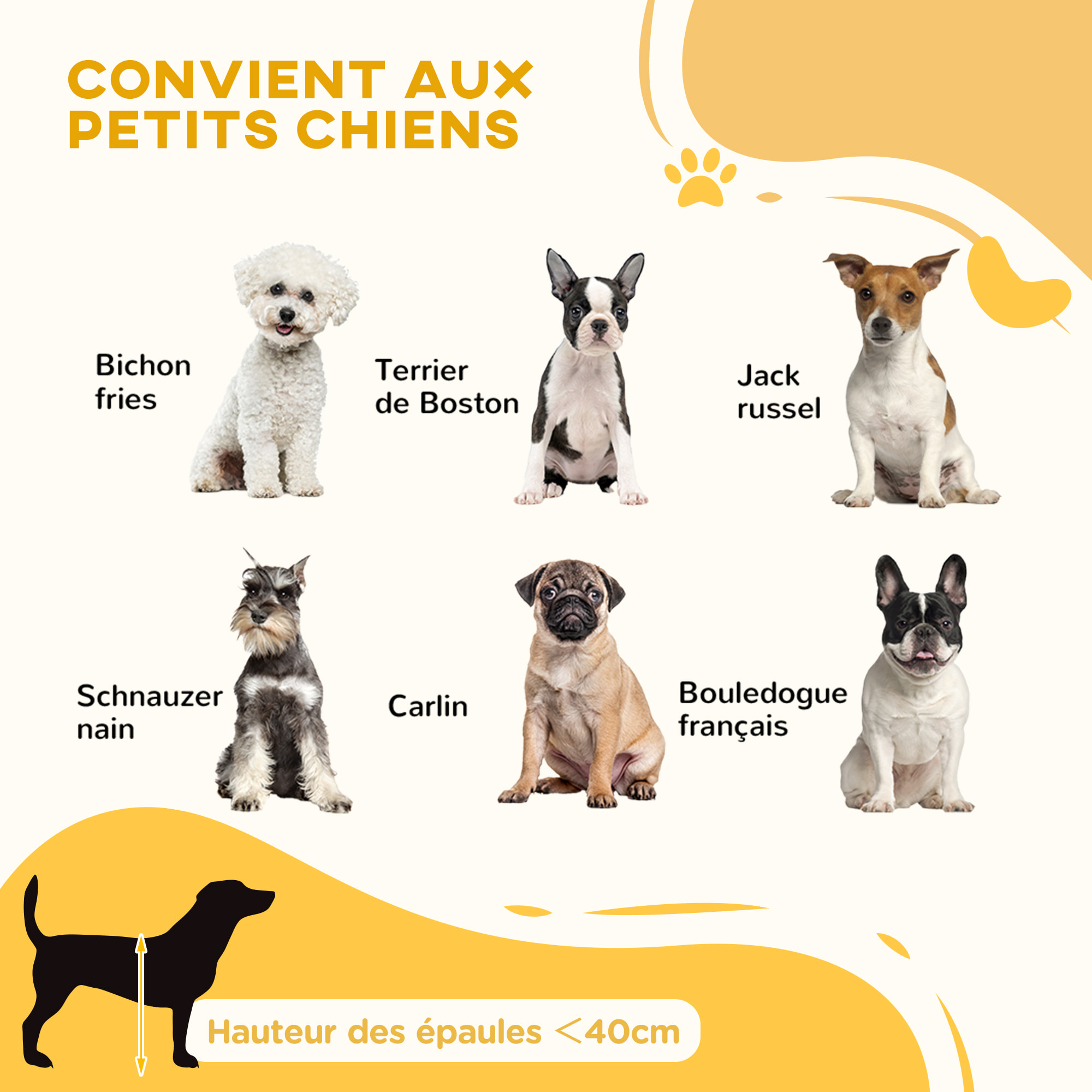 Barrière de sécurité chien 3 panneaux rétractable autoportante dim. 71-190L x 38,5l x 56H cm bois blanc