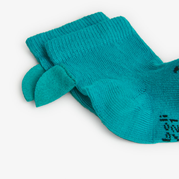 Pack calcetines bebé niño estampados, verde agua