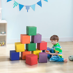 Juego de 12 Bloques Psicomotricidad para Niños Bloques de Construcción Figuras de Construcción Juguete para Aprendizaje Multicolor