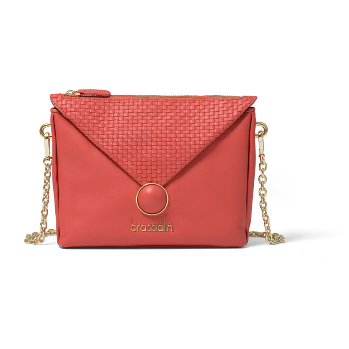 Borsa a spalla da donna In Vera pelle Made in Italy 24x17x6 cm