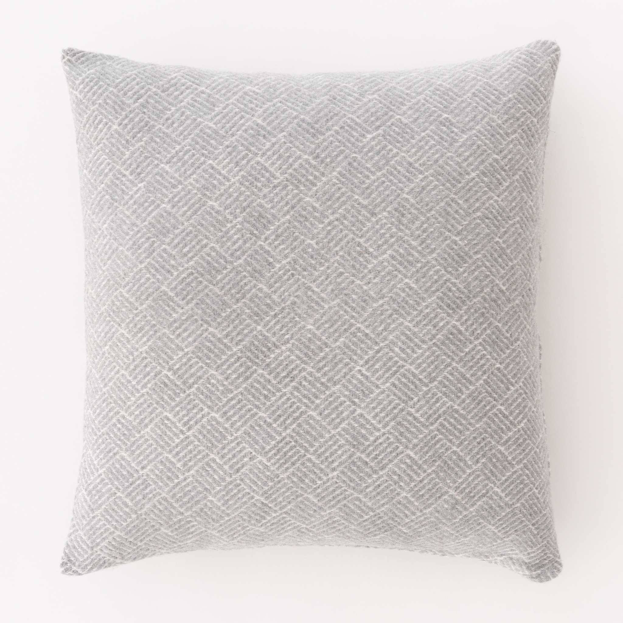 Housse de coussin en coton tissé gris 50x50 cm