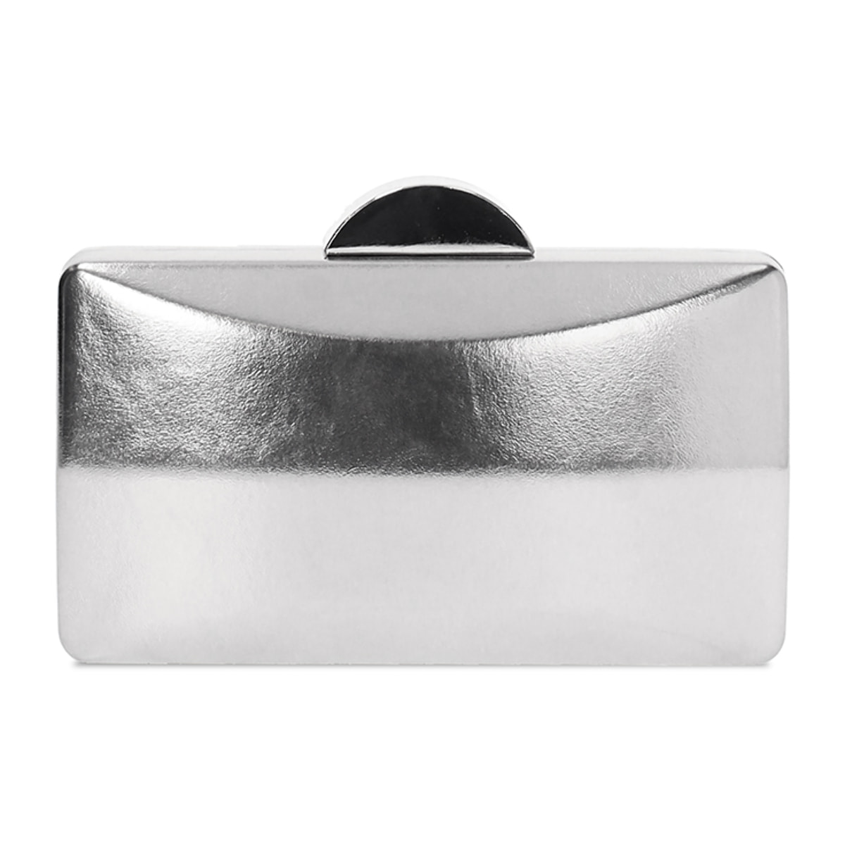 Clutch donna argento in laminato