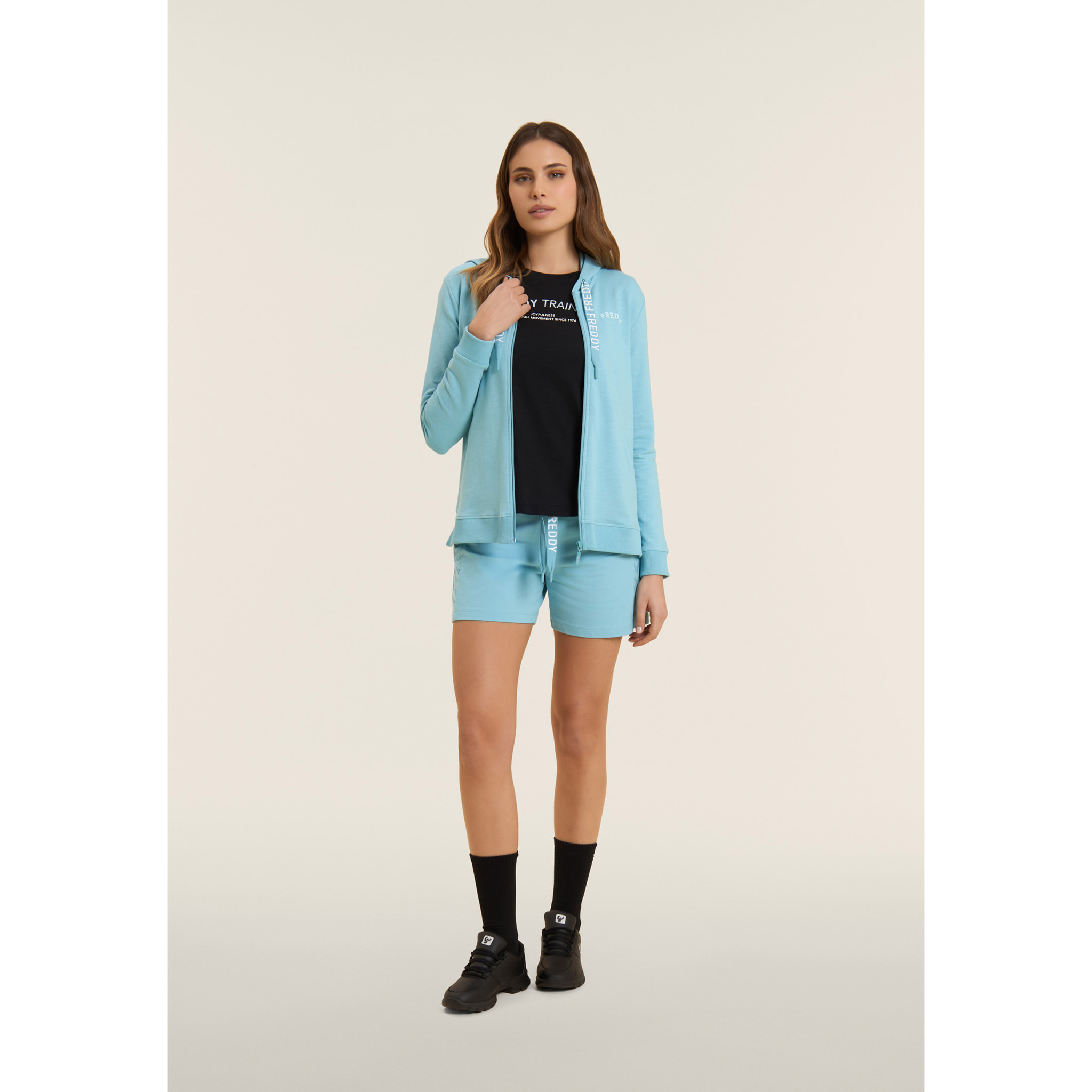Pantaloni Shorts con Motivo Grafico e Logo FREDDY