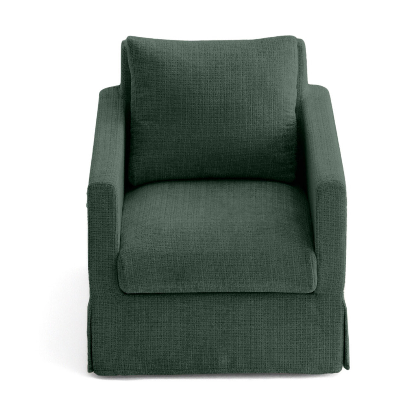 Serena - fauteuil déhoussable en velours texturé - Vert