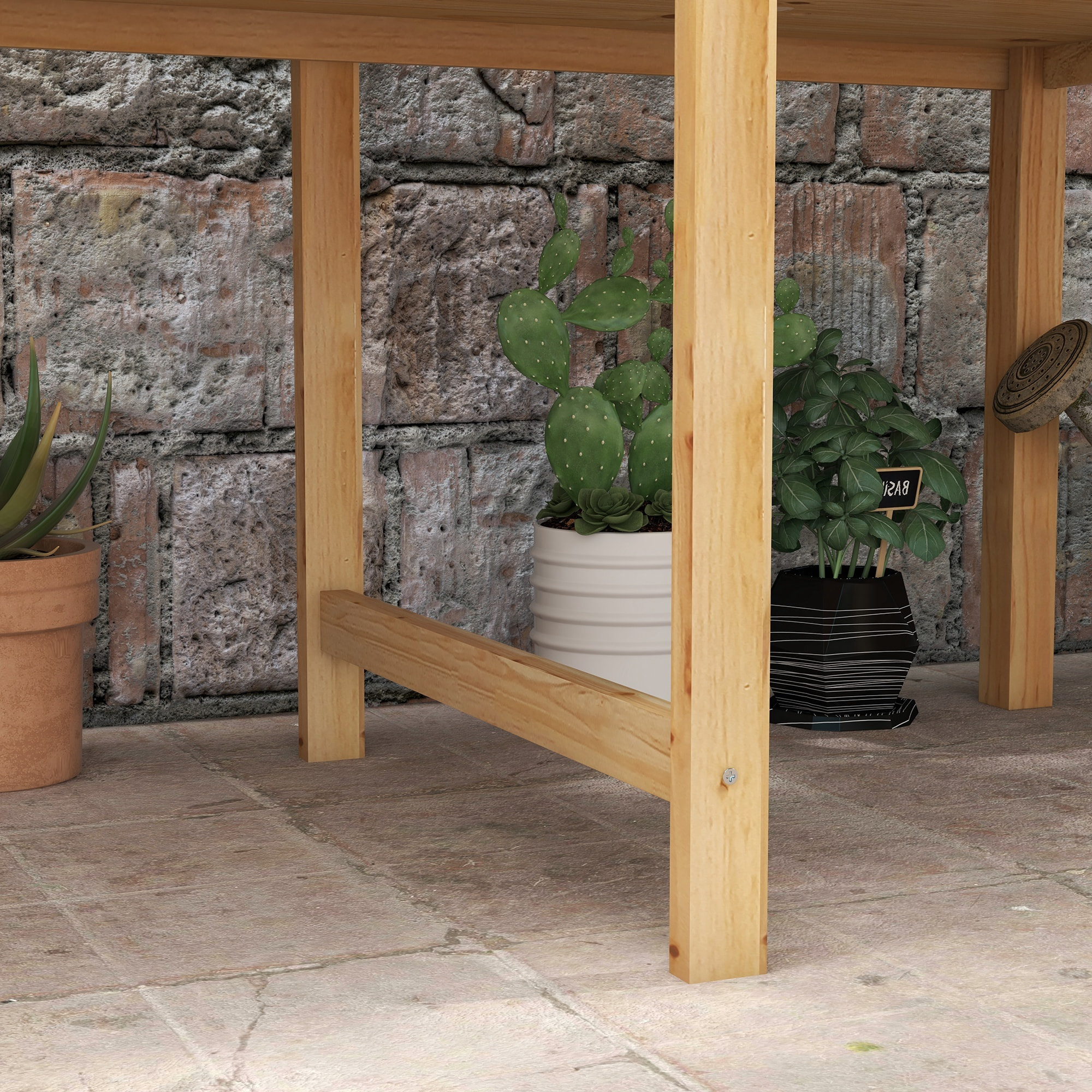 Mesa de Cultivo de Madera Huerto Urbano Elevado 115x55x80 cm Jardinera de Cultivo con Tela no Tejida para Cultivo Plantas Flores Verduras Natural