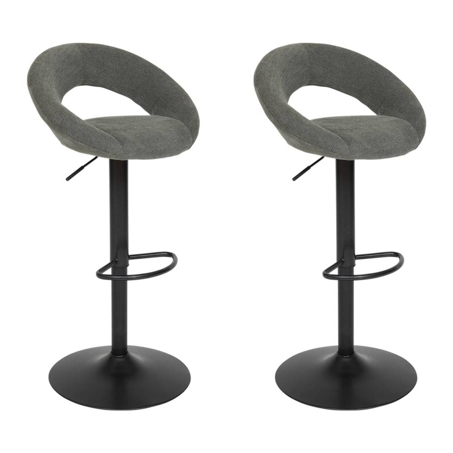 Lot de 2 tabourets de bar "Sasha" vert cèdre