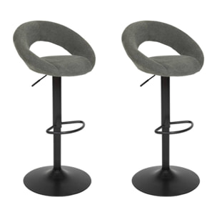 Lot de 2 tabourets de bar "Sasha" vert cèdre