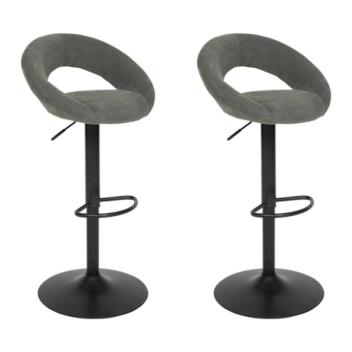 Lot de 2 tabourets de bar "Sasha" vert cèdre