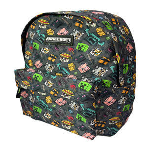 Minecraft Pixel 25 Mochila Americano adaptable a carro.