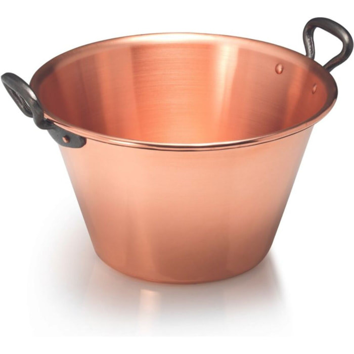 Bassine à confitures NATURE&SAVEURS gelee cuivre 26.5 cm poignee fonte