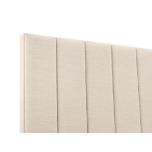 Tête de lit "Camargue" 200x120cm en tissu structurel beige clair