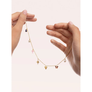 Collar Multicharms Fairy Tale Baño Oro