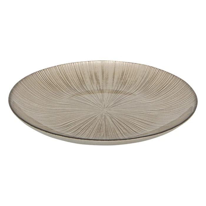 Assiette dessert Gloria champagne D22xH2,5cm
