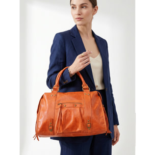 Borsa a spalla da donna - Modello Clara - Vera pelle - 41.0 x 28.0 x 13.0 cm